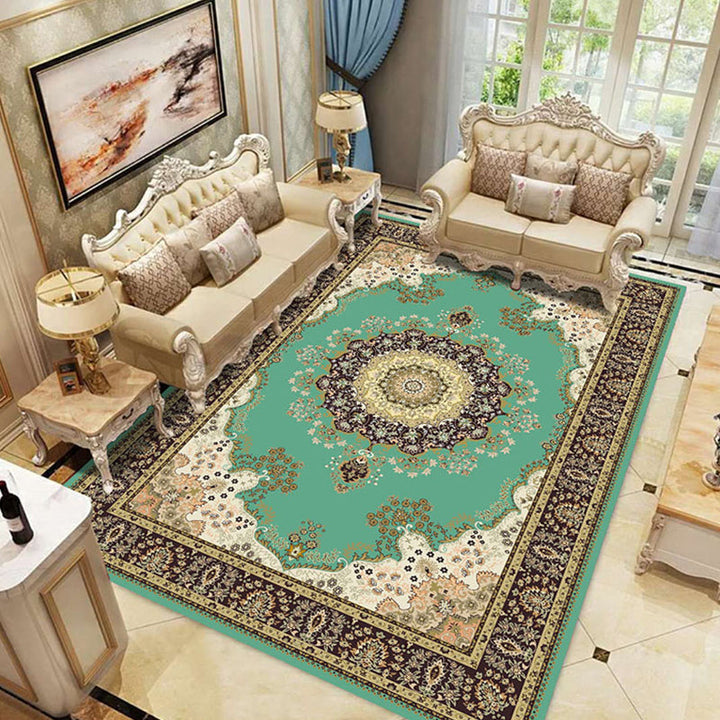 BowLift | Empire Floral Area Rug Multicolor Victorian Carpet Synthetic Stain Resistant Non-Slip Backing Pet Friendly Rug for Lounge