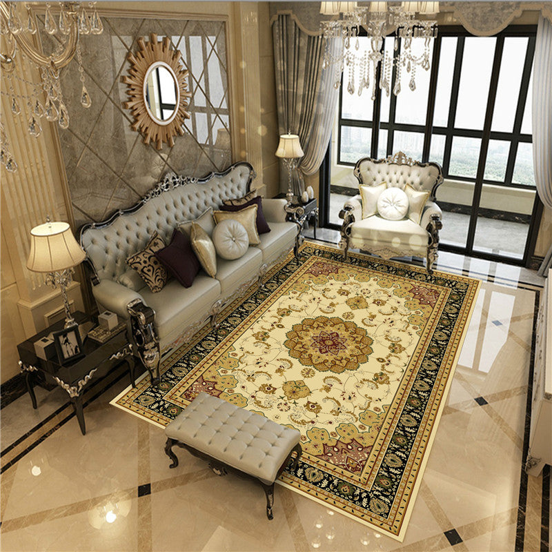 BowLift | Antique Multicolor Glam Carpet Polyester Floral Pattern Carpet Pet Friendly Stain Resistant Non-Slip Carpet for Home