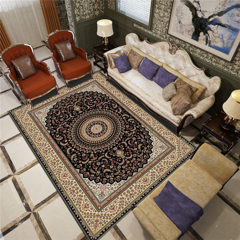 BowLift | Antique Multicolor Glam Carpet Polyester Floral Pattern Carpet Pet Friendly Stain Resistant Non-Slip Carpet for Home