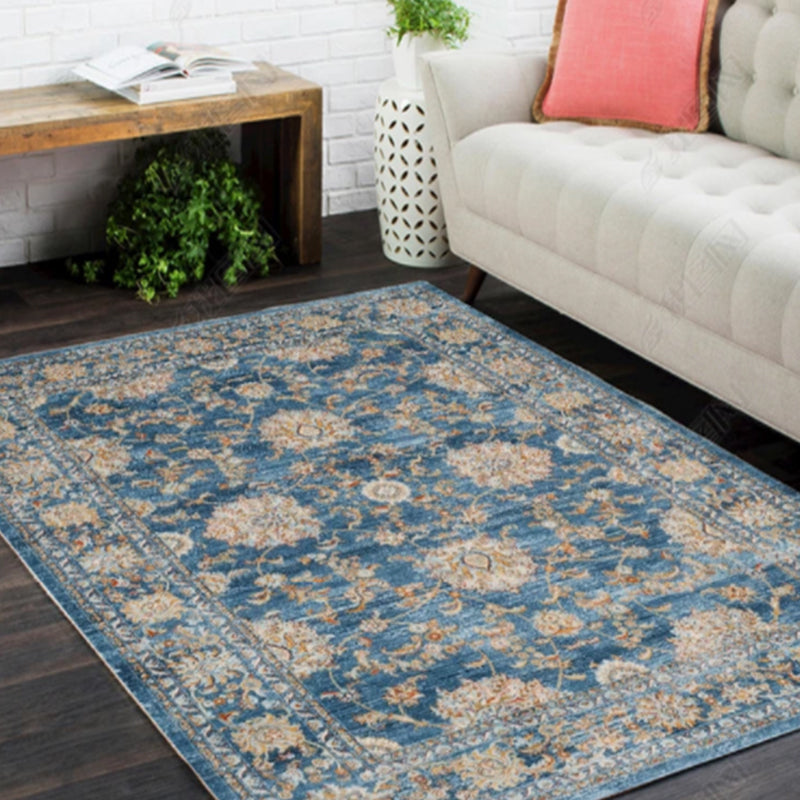 BowLift | Antique Multicolor Glam Carpet Polyester Floral Pattern Carpet Pet Friendly Stain Resistant Non-Slip Carpet for Home