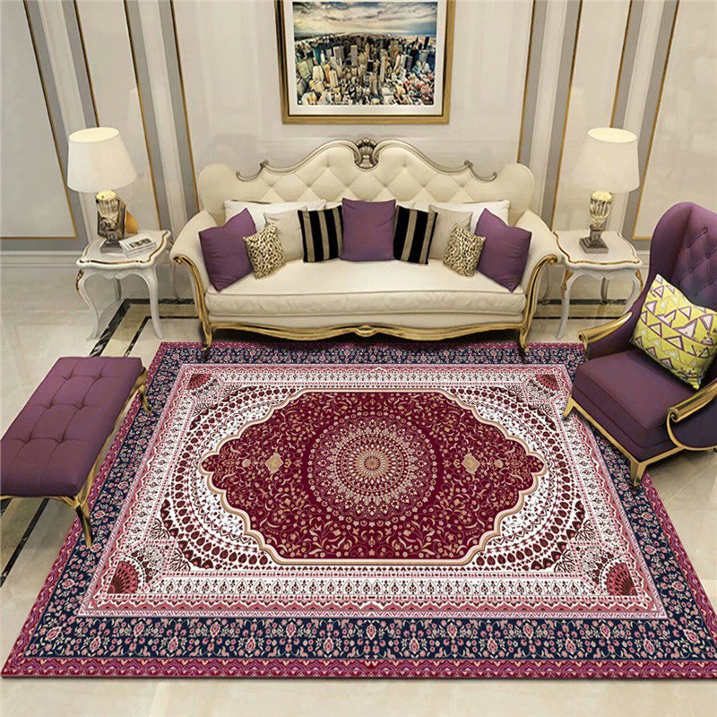 BowLift | Antique Multicolor Glam Carpet Polyester Floral Pattern Carpet Pet Friendly Stain Resistant Non-Slip Carpet for Home