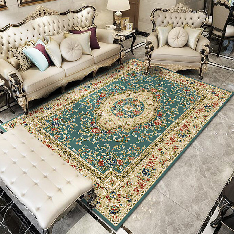 BowLift | Fancy Victoria Rug Multi-Colored Flower Rug Non-Slip Washable Pet-Friendly Rug for the Living Room