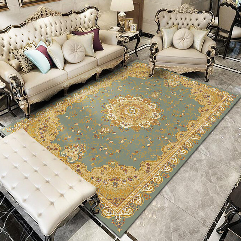 BowLift | Fancy Victoria Rug Multi-Colored Flower Rug Non-Slip Washable Pet-Friendly Rug for the Living Room
