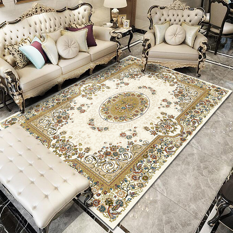 BowLift | Fancy Victoria Rug Multi-Colored Flower Rug Non-Slip Washable Pet-Friendly Rug for the Living Room
