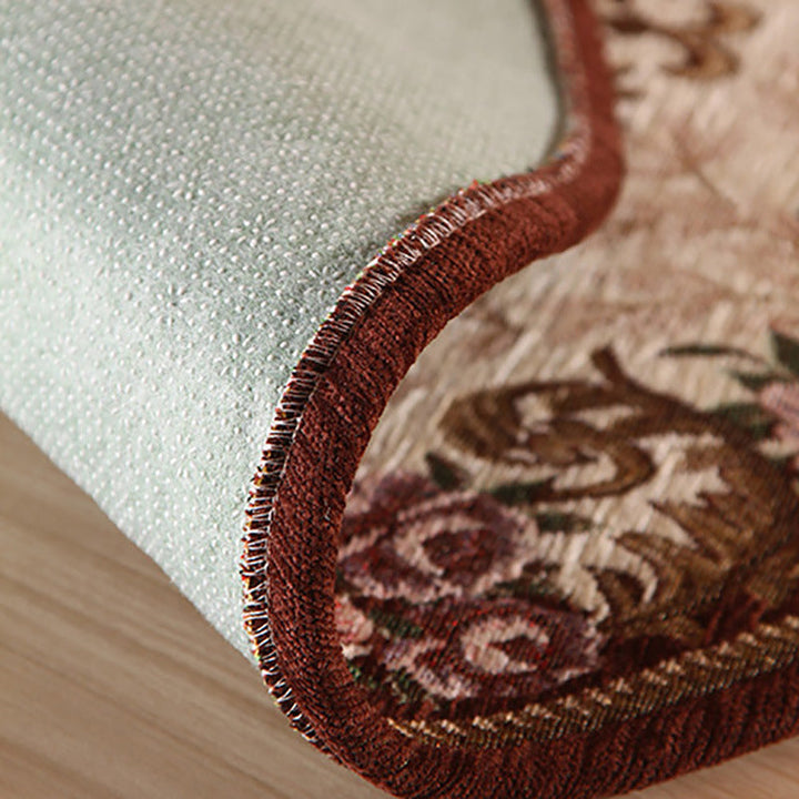 BowLift | Victorian Style Foyer Carpet Multicolored Floral Pattern Carpet Polypropylene Pet Friendly Non-Slip Back Washable Carpet