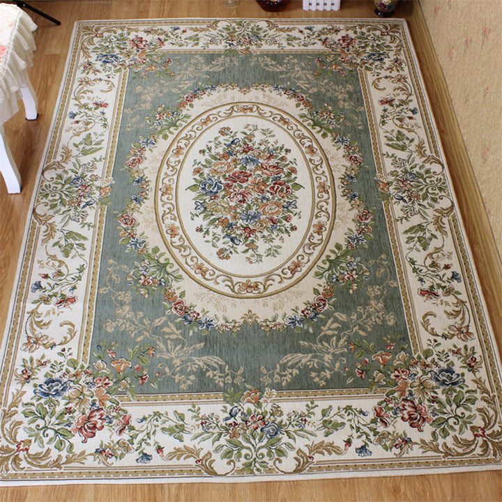 BowLift | Victorian living room carpet Multicolored peony carpet Cotton Machine washable Non-slip back Carpet