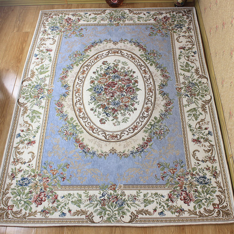 BowLift | Victorian living room carpet Multicolored peony carpet Cotton Machine washable Non-slip back Carpet