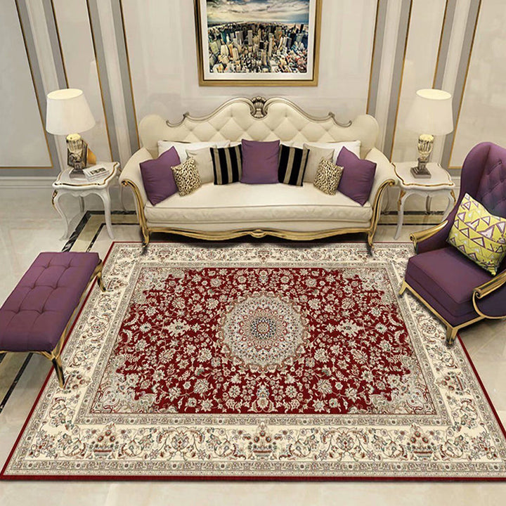 BowLift | Victoria Print Carpet Multicolored Polypropylene Carpet Non-Slip Stain Resistant Washable Indoor Carpet for Living Room