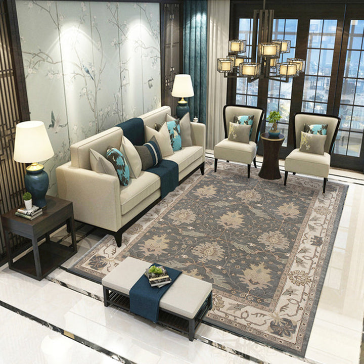 BowLift | Victoria Print Carpet Multicolored Polypropylene Carpet Non-Slip Stain Resistant Washable Indoor Carpet for Living Room