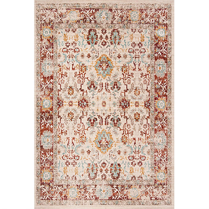 BowLift | Worn Moroccan Rug Multicolored Patterned Rug Non-Slip Machine Washable Stain Resistant Rug for Home