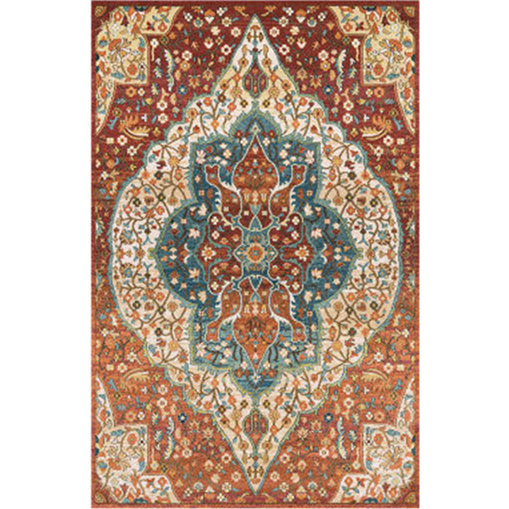 BowLift | Worn Moroccan Rug Multicolored Patterned Rug Non-Slip Machine Washable Stain Resistant Rug for Home