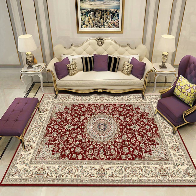 BowLift | Grandeur Multicolored Victorian Carpet Polyester Floral Pattern Carpet Pet Friendly Washable Non-Slip Carpet for Living Room