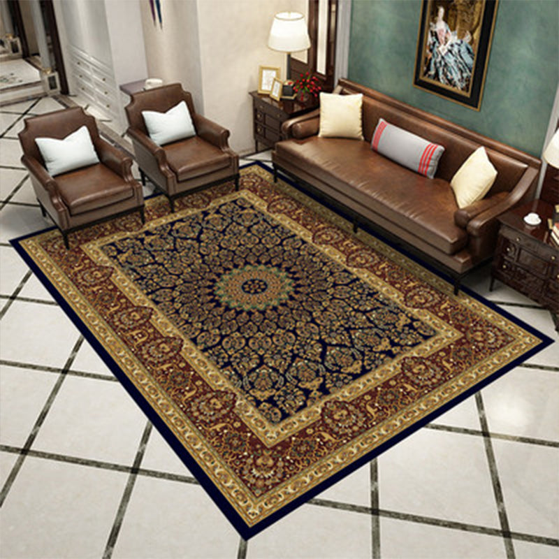 BowLift | Grandeur Multicolored Victorian Carpet Polyester Floral Pattern Carpet Pet Friendly Washable Non-Slip Carpet for Living Room