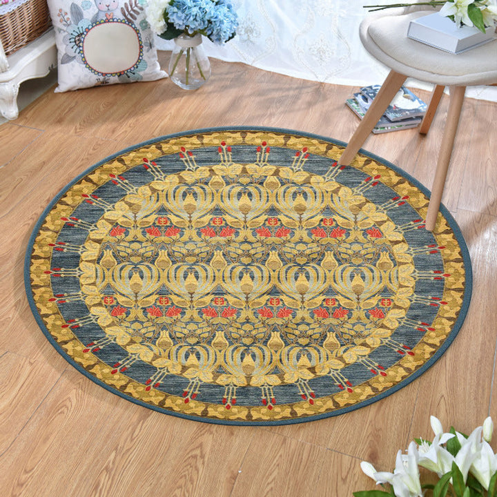 Ethnic Multi-Color Print Rug Polyester Persian Rug Stain Resistant Machine Washable Non-Slip Back Rug for the Living Room | Bowlift