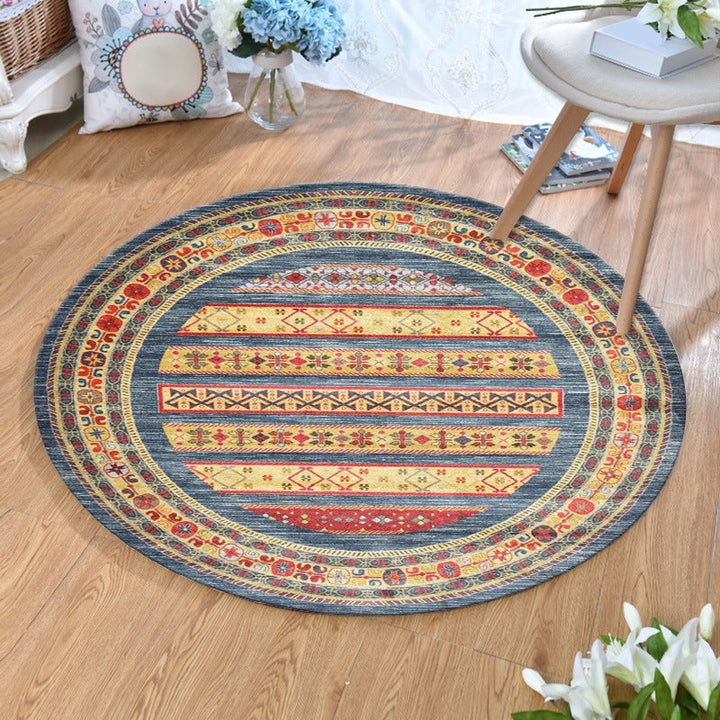 Ethnic Multi-Color Print Rug Polyester Persian Rug Stain Resistant Machine Washable Non-Slip Back Rug for the Living Room | Bowlift