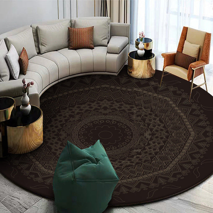 Exoticism Mandala Rug Multicolor Persian Rug Synthetic Washable Pet-Friendly Non-Slip Rug for the Living Room | Bowlift