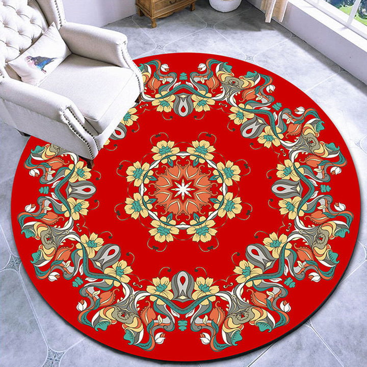 Fancy Multicolor Paisley Print Carpet Polypropylene Moroccan Carpet Machine Washable Non-Slip Stain Resistant Carpet for the Living Room | Bowlift