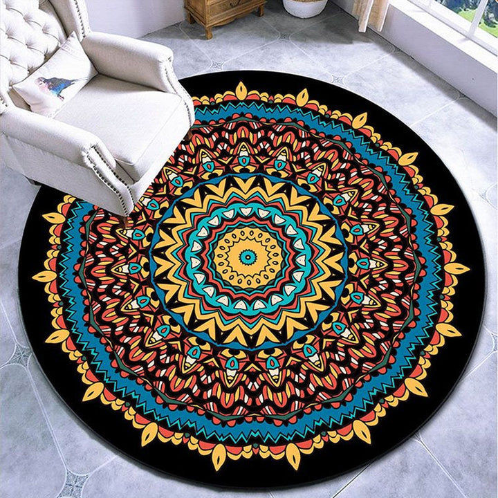 Fancy Multicolor Paisley Print Carpet Polypropylene Moroccan Carpet Machine Washable Non-Slip Stain Resistant Carpet for the Living Room | Bowlift