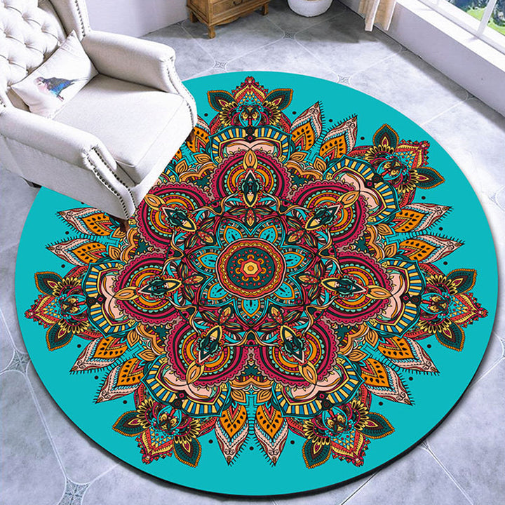 Fancy Multicolor Paisley Print Carpet Polypropylene Moroccan Carpet Machine Washable Non-Slip Stain Resistant Carpet for the Living Room | Bowlift