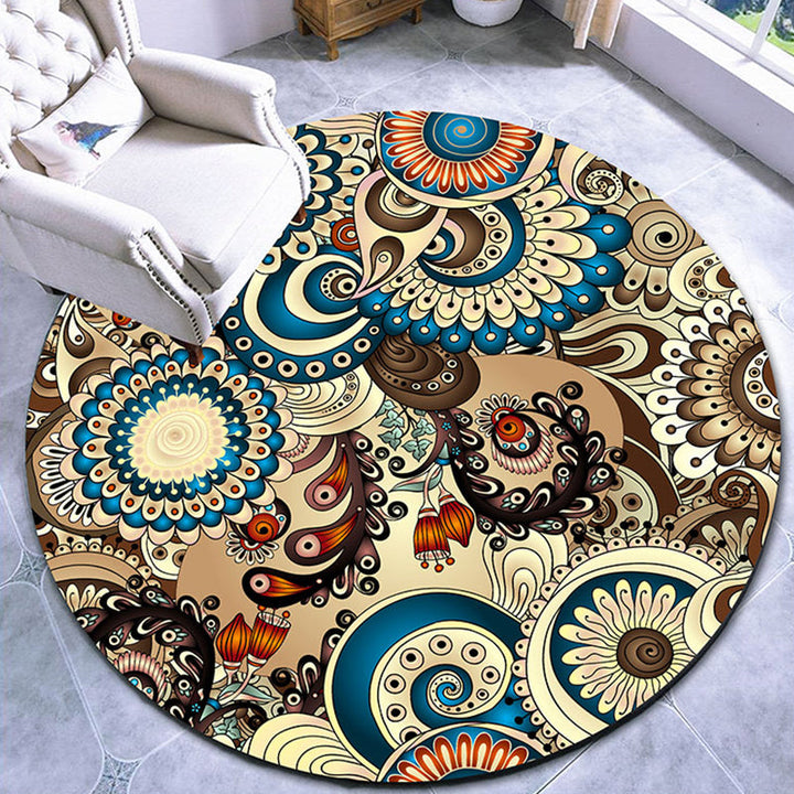 Fancy Multicolor Paisley Print Carpet Polypropylene Moroccan Carpet Machine Washable Non-Slip Stain Resistant Carpet for the Living Room | Bowlift