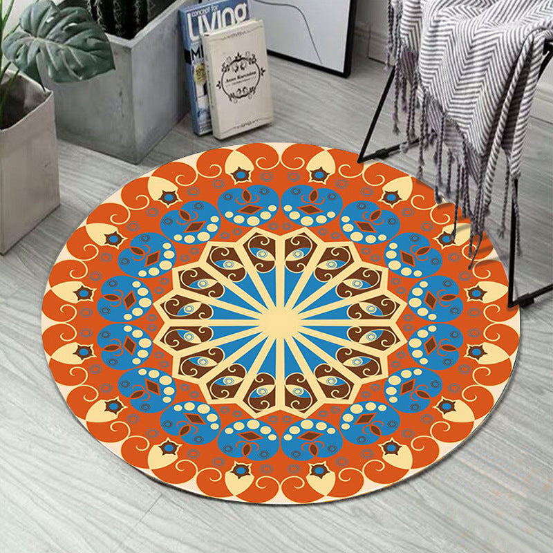 BowLift | Art Deco Moroccan Carpet Multicolored Mandala Carpet Pet-Friendly Machine Washable Non-Slip Rug for Bedroom
