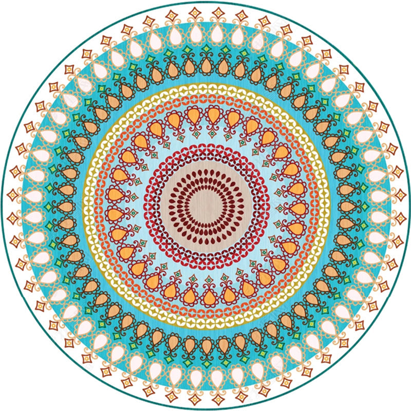 BowLift | Moroccan Door Mat Multicolored Mandala Rug Polypropylene non-slip stain-resistant machine washable Rug