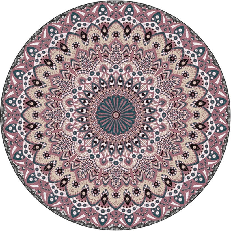 BowLift | Moroccan Door Mat Multicolored Mandala Rug Polypropylene non-slip stain-resistant machine washable Rug