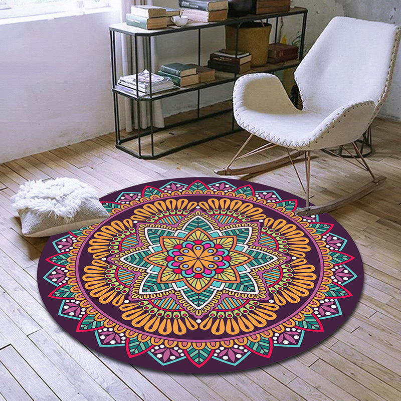 Exclusive Moroccan rug Multicolored tribal floral rug Pet-friendly Machine washable non-slip rug for the room | Bowlift