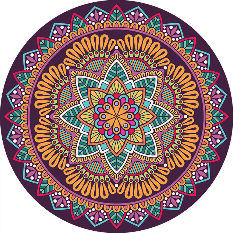 Exclusive Moroccan rug Multicolored tribal floral rug Pet-friendly Machine washable non-slip rug for the room | Bowlift