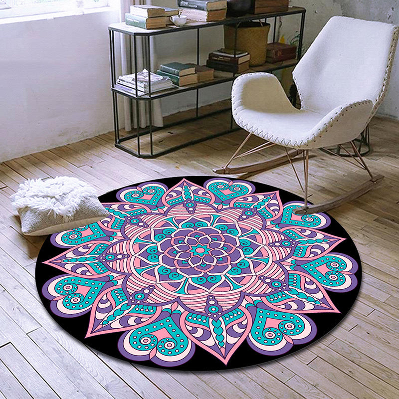 Exclusive Moroccan rug Multicolored tribal floral rug Pet-friendly Machine washable non-slip rug for the room | Bowlift