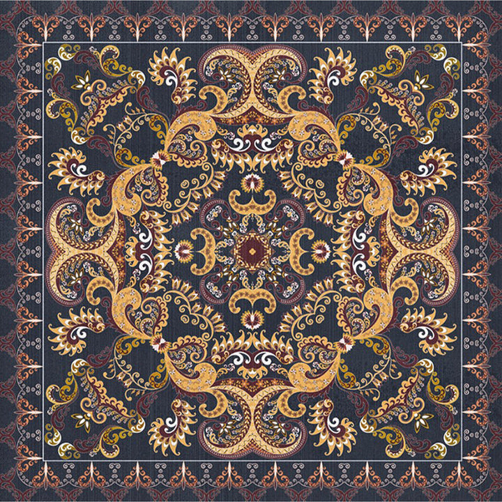 BowLift | Shabby Chic Floral Area Rug Multicolor Persian Carpet Polypropylene Anti-Slip Backing Washable Pet-Friendly Rug for Foyer