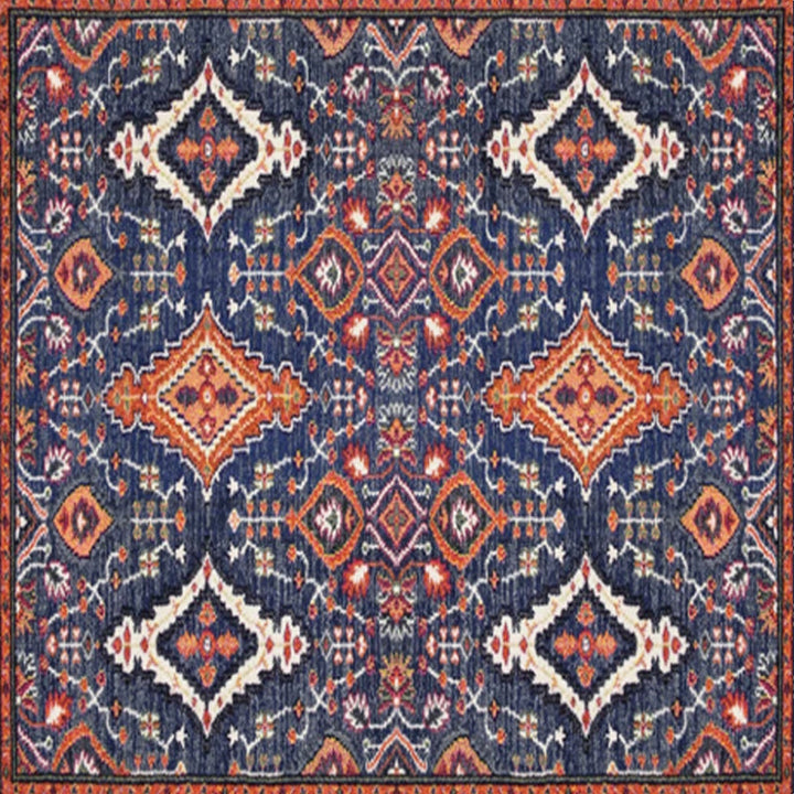 BowLift | Shabby Chic Floral Area Rug Multicolor Persian Carpet Polypropylene Anti-Slip Backing Washable Pet-Friendly Rug for Foyer