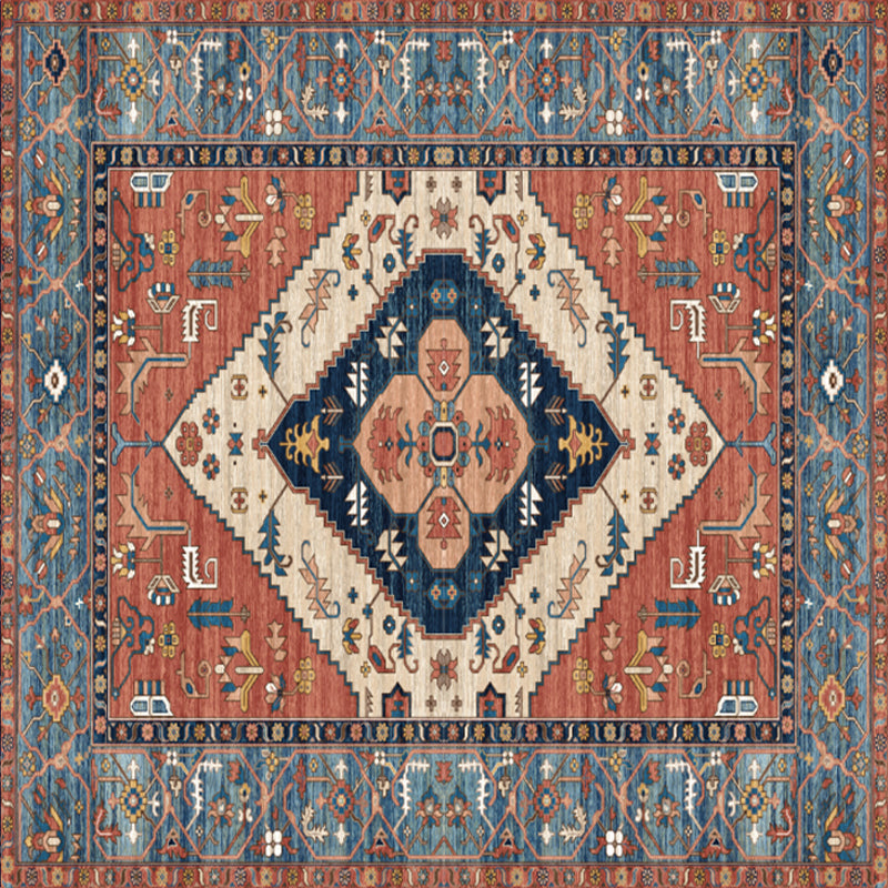 Shabby Chic Floral Area Rug Multicolored Persian Rug Polypropylene Nonslip Coating Washable Pet-Friendly Rug for the Hallway | Bowlift