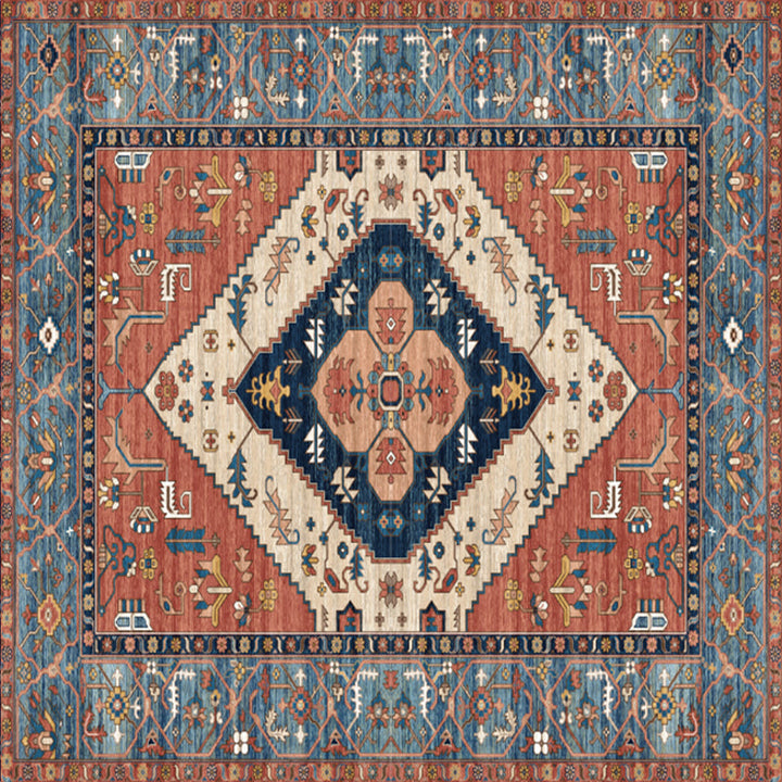 Shabby Chic Floral Area Rug Multicolored Persian Rug Polypropylene Nonslip Coating Washable Pet-Friendly Rug for the Hallway | Bowlift
