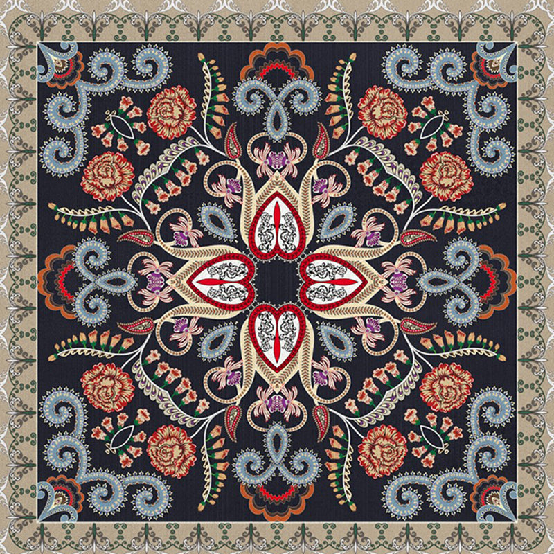 Shabby Chic Floral Area Rug Multicolored Persian Rug Polypropylene Nonslip Coating Washable Pet-Friendly Rug for the Hallway | Bowlift