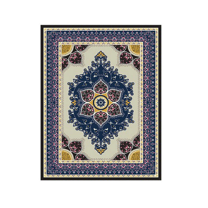 BowLift | Large Persian rug multicolored jacquard-printed rug washable non-slip backing pet-friendly rug for the living room