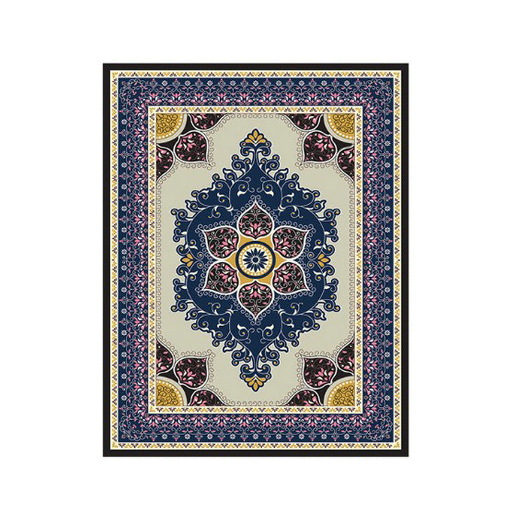 BowLift | Large Persian rug multicolored jacquard-printed rug washable non-slip backing pet-friendly rug for the living room
