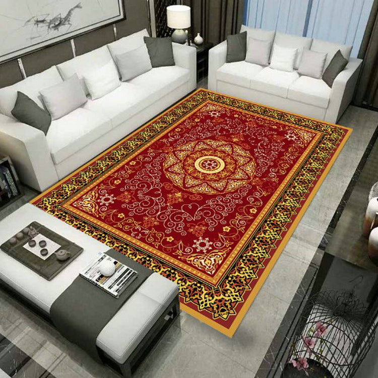 BowLift | Large Persian rug multicolored jacquard-printed rug washable non-slip backing pet-friendly rug for the living room