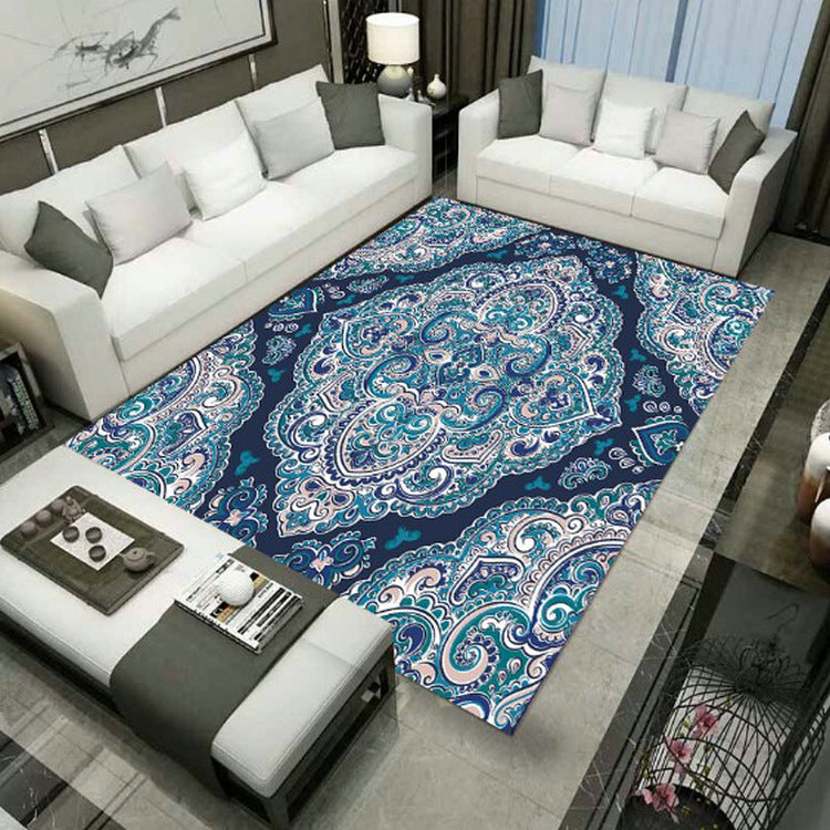 BowLift | Large Persian rug multicolored jacquard-printed rug washable non-slip backing pet-friendly rug for the living room