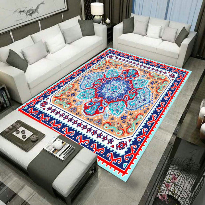 BowLift | Large Persian rug multicolored jacquard-printed rug washable non-slip backing pet-friendly rug for the living room