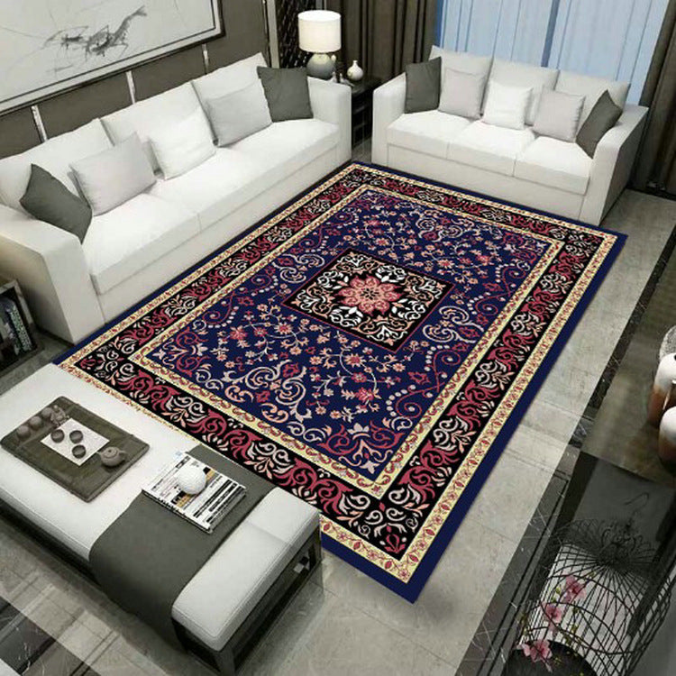 BowLift | Large Persian rug multicolored jacquard-printed rug washable non-slip backing pet-friendly rug for the living room