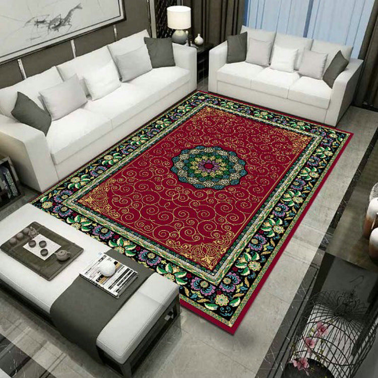 BowLift | Large Persian rug multicolored jacquard-printed rug washable non-slip backing pet-friendly rug for the living room