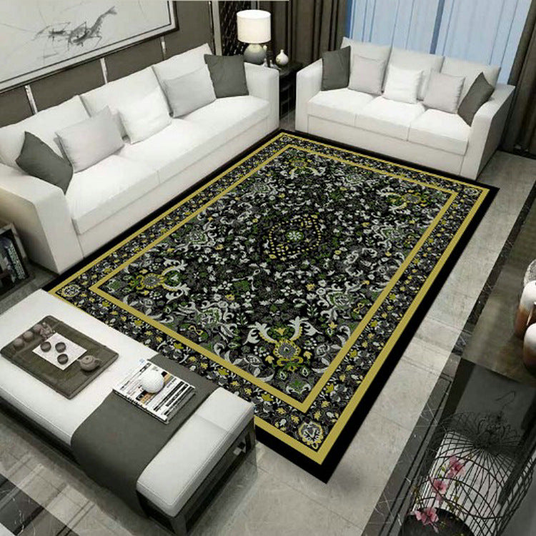 BowLift | Large Persian rug multicolored jacquard-printed rug washable non-slip backing pet-friendly rug for the living room