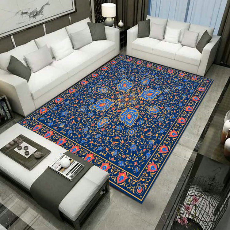 BowLift | Large Persian rug multicolored jacquard-printed rug washable non-slip backing pet-friendly rug for the living room