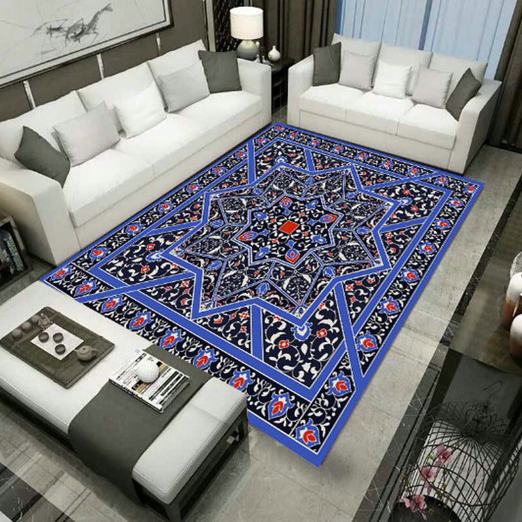 BowLift | Large Persian rug multicolored jacquard-printed rug washable non-slip backing pet-friendly rug for the living room