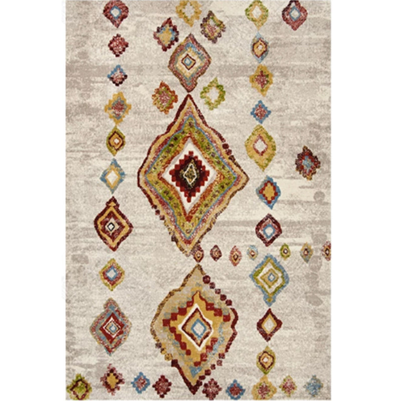 BowLift | Antique Moroccan rug with colorful geometric pattern, non-slip, pet-friendly, stain-resistant rug for the room