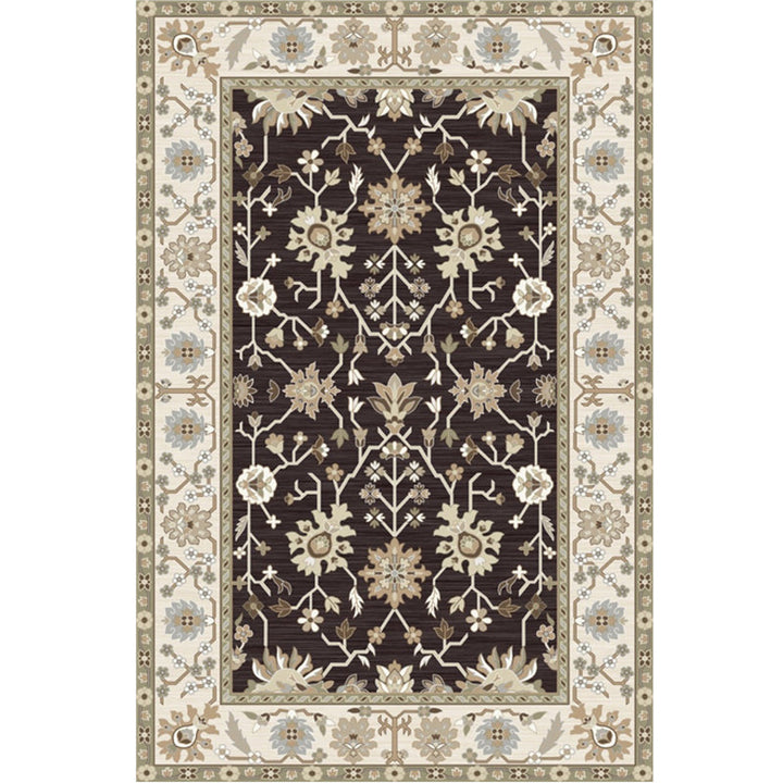 Whitewash Jacquard printed rug Multicolored Persian rug Synthetic Non-slip Washable Stain-resistant rug for tearoom | Bowlift