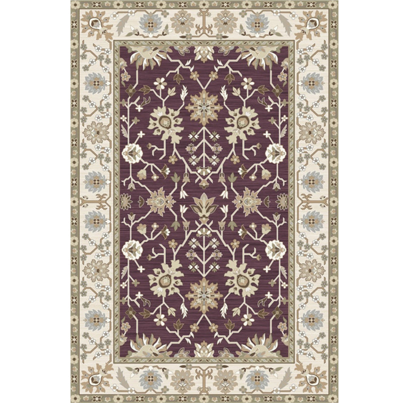 Whitewash Jacquard printed rug Multicolored Persian rug Synthetic Non-slip Washable Stain-resistant rug for tearoom | Bowlift