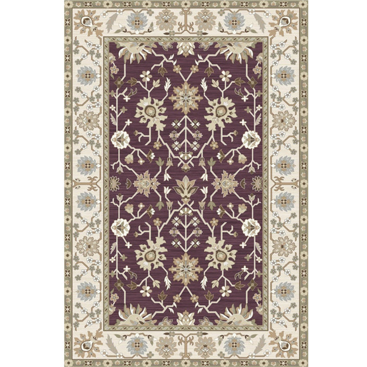 Whitewash Jacquard printed rug Multicolored Persian rug Synthetic Non-slip Washable Stain-resistant rug for tearoom | Bowlift