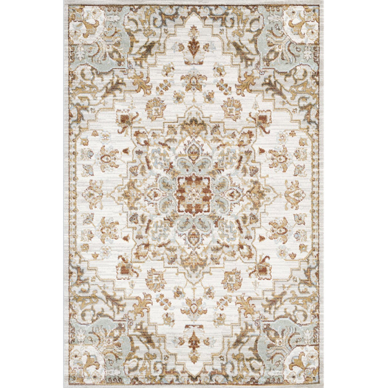 BowLift | Washed Jacquard Print Rug Multicolor Persian Rug Synthetic Non-slip Washable Stain-resistant Rug for Tearoom
